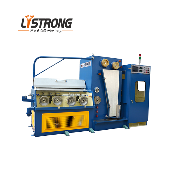 Fine wire drawing machine with annealer