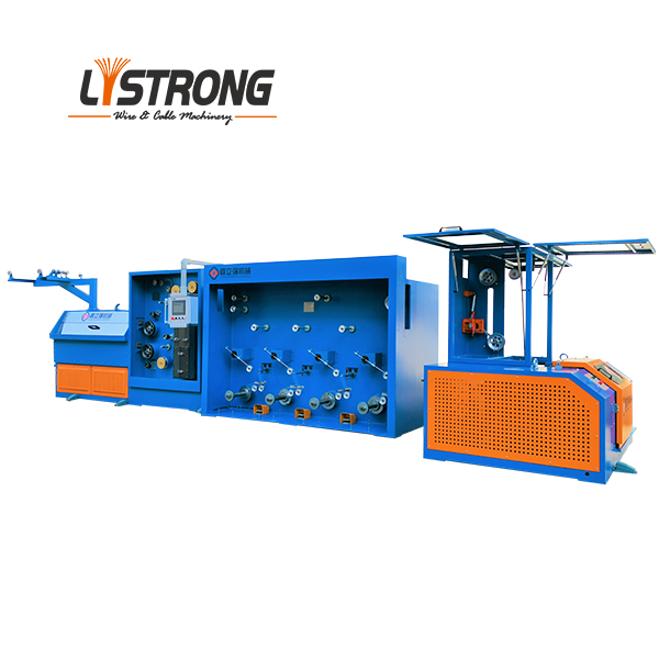 Copper fine wire drawing machine with annealer